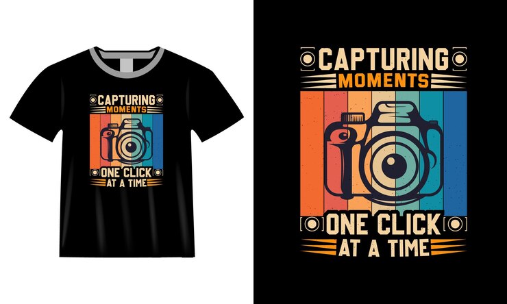 fotografia tshirt design premium wektor