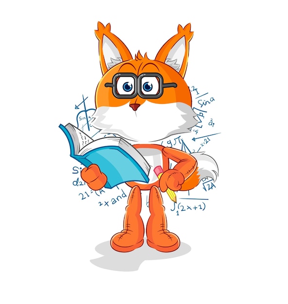 Fox geek kreskówka maskotka kreskówka wektor
