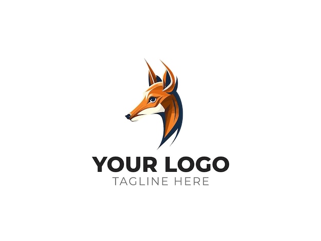 Fox Head Logo Vector dla inteligentnej i zwinnej marki