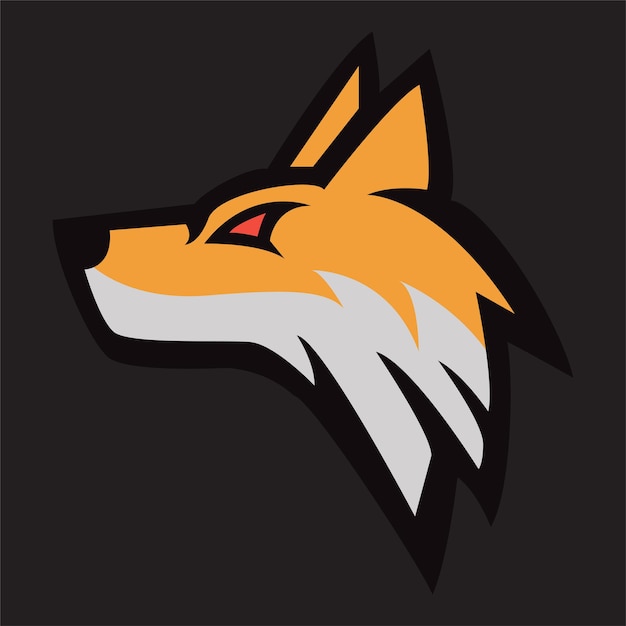 Fox Maskotka Ilustracja Koncepcja Logo