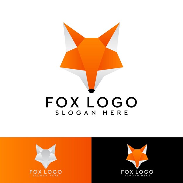 Fox nowoczesny szablon Logo