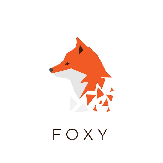 Foxy Tech Geometryczna Ilustracja Logo