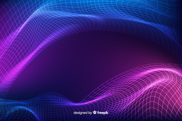 Fractal siatki fala abstrakta tło