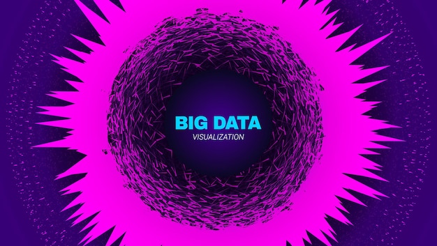 Plik wektorowy fraktal informacji o wizualizacji big data