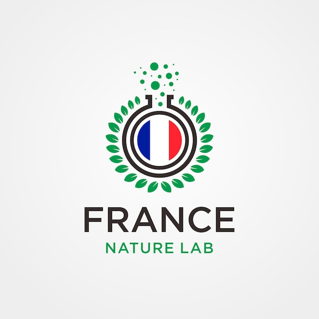 Francja Nature Lab Logo Vector