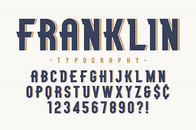 Franklin Modny Design Czcionki W Stylu Vintage