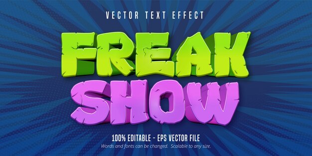 Freak Show Text, Edytowalny Efekt Tekstowy W Stylu Komiksowym