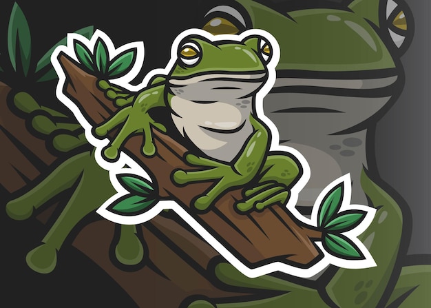 Frog Esport Gaming Logo Design Vector