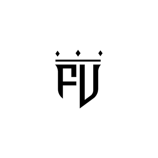 FU monogram logo projekt list tekst nazwa symbol monochromatyczne logotyp alfabet znak proste logo