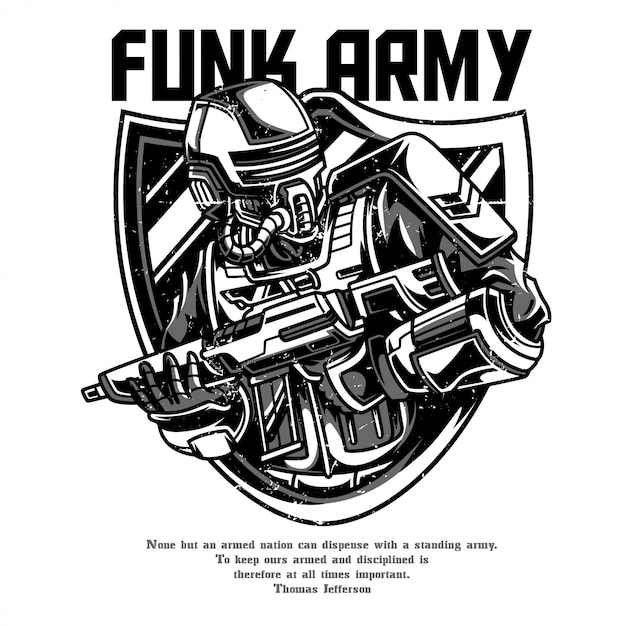 Funk Army Black and White