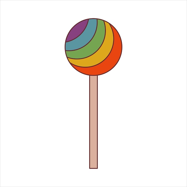 Plik wektorowy funky hipster naklejka lollipop w świetnym stylu