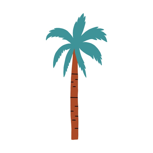 Funky Summer Palm Tree w stylu kreskówek