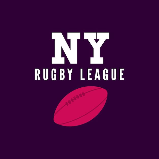 Futbol Amerykański Szablon Logo Ligi Rugby Ny Rugby Odznaka Grafika Na Białym Tle Na Ciemnym Tle Projektowanie Etykiet Sportowych Stockowa Ilustracja Wektorowa