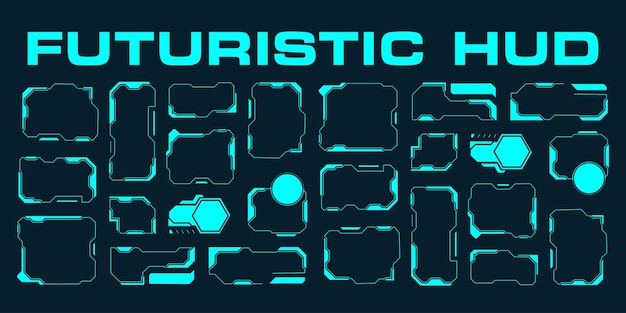 Futuristyczna kolekcja elementów HUD