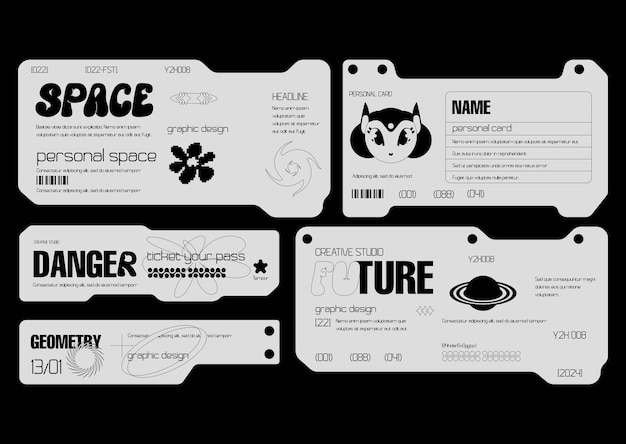 Futuristyczna technologia ramy do projektowania ram HUD w stylu SkiFi GUI FUI