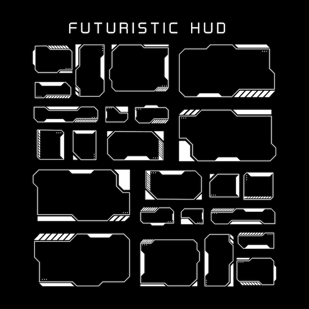 Futuristyczne elementy interfejsu Holograficzny hud elementy interfejsów użytkownika wysokiej technologii pręty i ramki