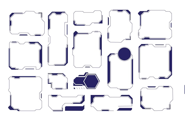 Futuristyczne elementy interfejsu użytkownika dla projektowania interfejsu cyfrowego