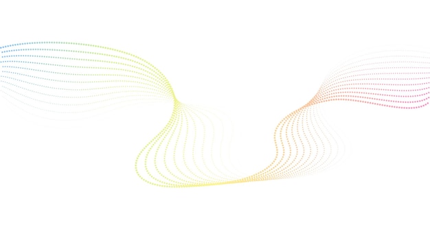 Futuristyczne geometryczne abstrakcyjne kształty neonowy półton falisty kropkowane linie Wektor gradientów zakrzywionych pasków Nowoczesny projekt ekwalizatora nagrywania dźwięku sztuka cyfrowa