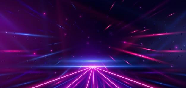 Futuristyczne światła neonowe na tle