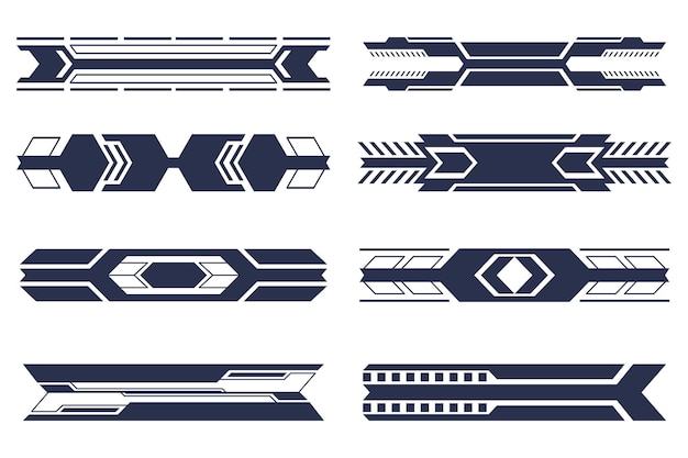 Futuristyczny element interfejsu sci-fi hud technologiczna ramka szablon projektowania wektorowego graficznego