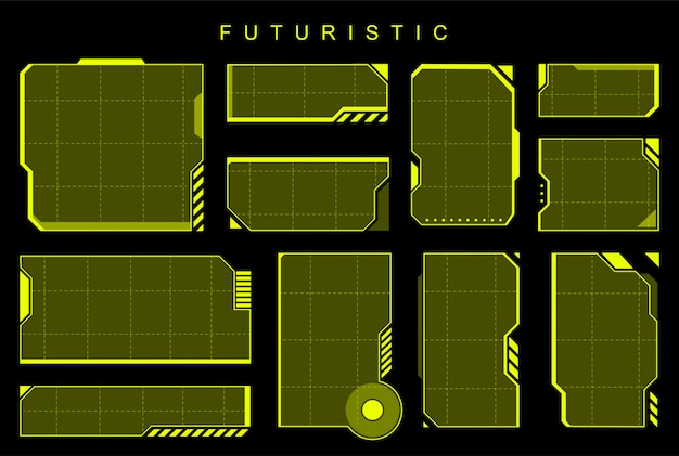 Futurystyczne żółte Elementy