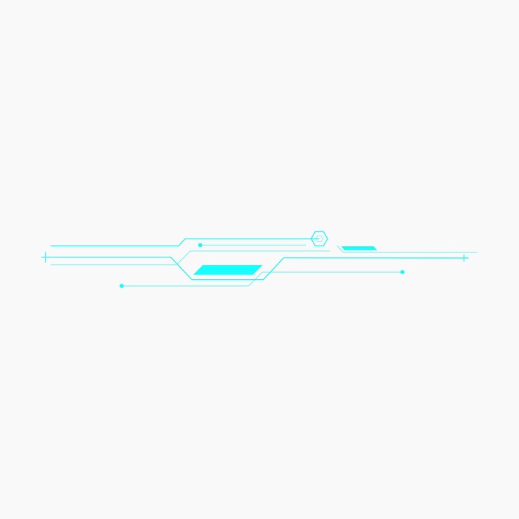 Wektor futurystyczny element linii technologicznej