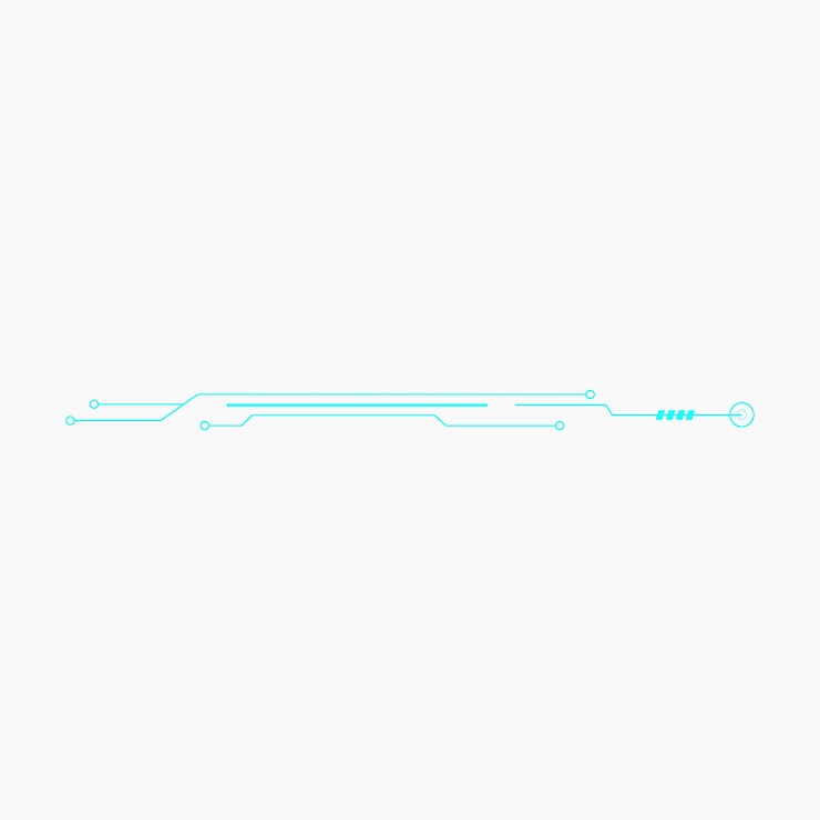 Wektor futurystyczny element linii technologicznej