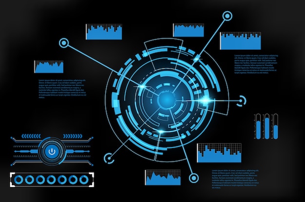 Futurystyczny Interfejs Abstrakcyjnej Technologii
