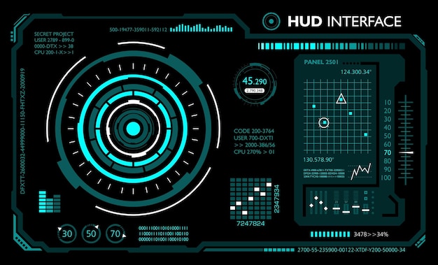 Futurystyczny Interfejs Hud Panelu Ilustracja Wektorowa