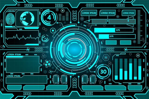 Futurystyczny interfejs hud technologii tło