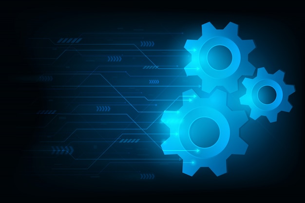 Futurystyczny mechanizm silnika dla systemu do przodu do future.vector i ilustracji