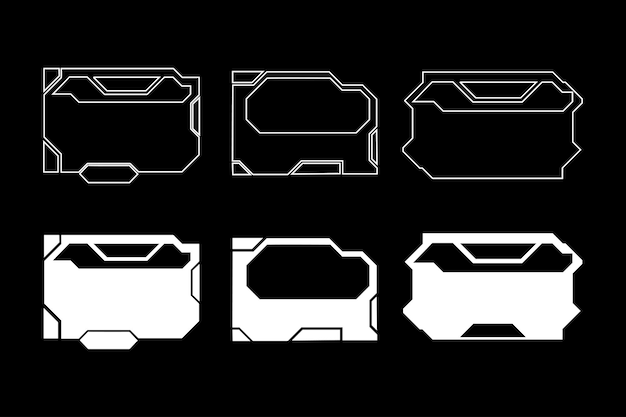 Futurystyczny projekt grafiki wektorowej elementu plakatu hud