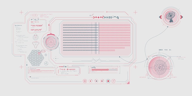 Futurystyczny projekt hud danych scifi