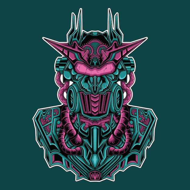 Futurystyczny robot mecha transformatora