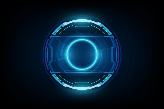 Futurystyczny Sci-fi Hud Circle Element Tła