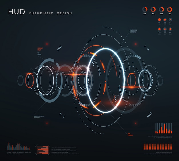 Futurystyczny Wirtualny Interfejs Hud.