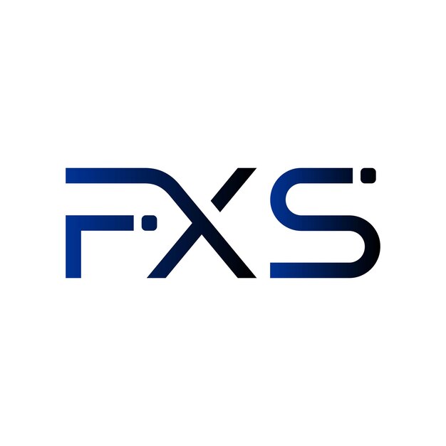 FxS inicjały monogram gradient nowoczesny minimalistyczny znaczek biznesowy tożsamość wektorowy projekt logo
