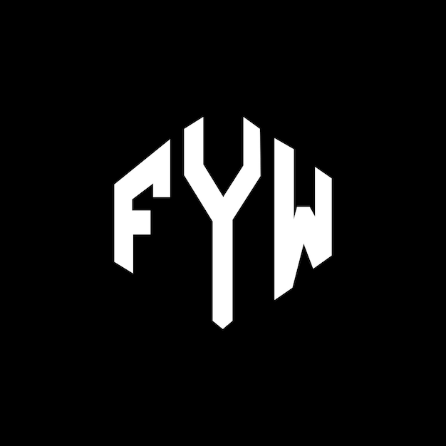 Plik wektorowy fyw letter logo design with polygon shape fyw polygon and cube shape logo design fyw hexagon vector logo template białe i czarne kolory fyw monogram logo biznesowe i nieruchomości