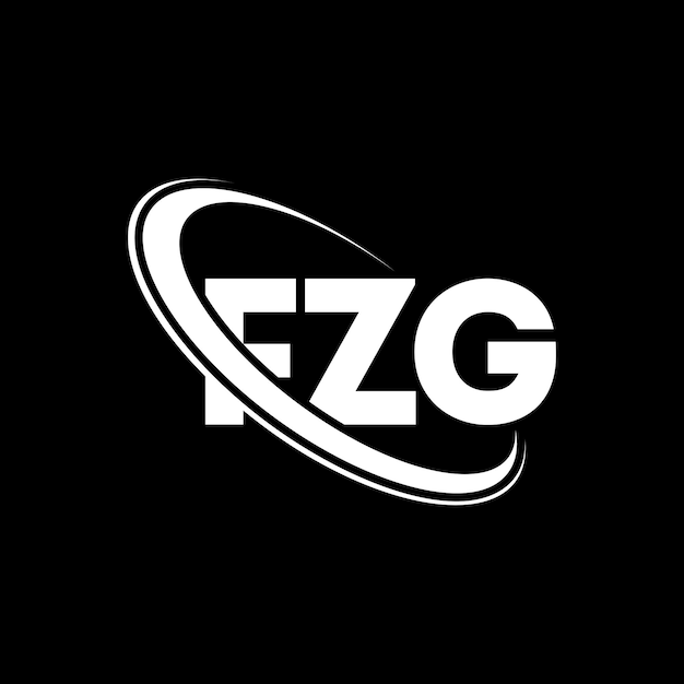 Plik wektorowy fzg logo fzg litera fzg projekt logo litery inicjały fzg logo powiązane z okręgiem i dużymi literami logo monogram fzg typografia dla firmy technologicznej i marki nieruchomości