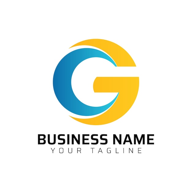 G abstrakcyjny nowoczesny minimalistyczny premium typografia 3d kolorowe litery szablon projektu logo