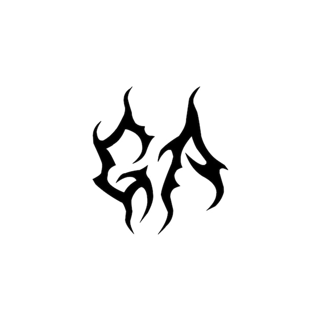 GA monogram logo projekt list tekst nazwa symbol monochromatyczne logotyp alfabet znak proste logo