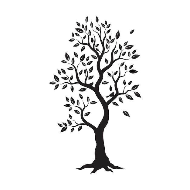 Gałąź drzewa miłość wektor ilustracja projektu