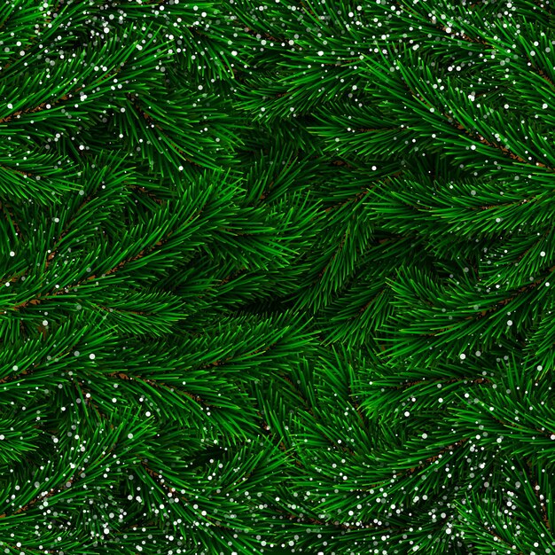 Plik wektorowy gałąź jodły z projektem tła płatków śniegu