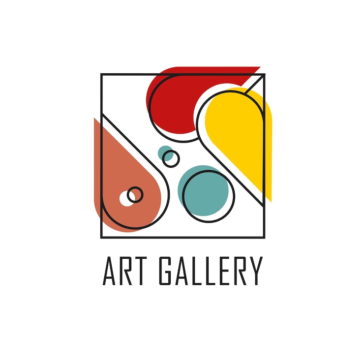 Wektor galeria sztuki godła