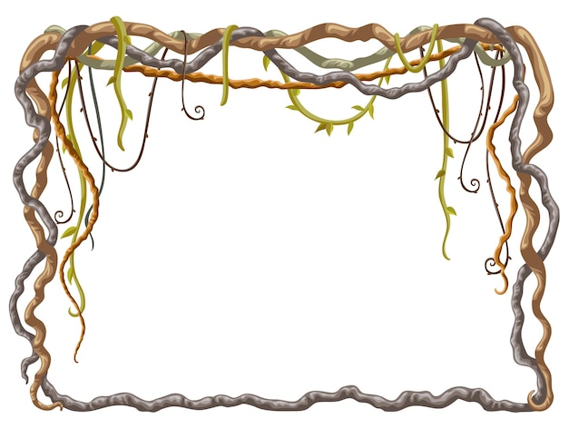 Gałęzie Liany Ramka z kreskówek