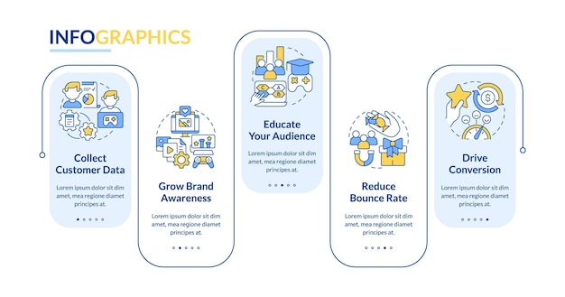 Gamifikacja szablonu infografiki prostokąta profesjonalistów marketingu cyfrowego
