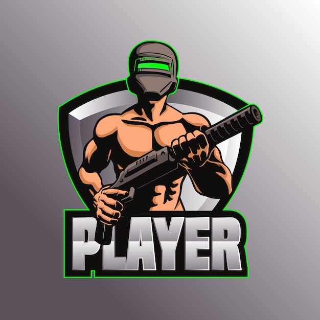 Gaming Pubg Logo Maskotka Ilustracja