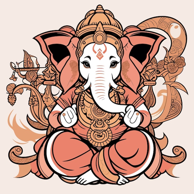 Ganesha Ulta Wysokiej Jakości Duch świętej Ilustracji