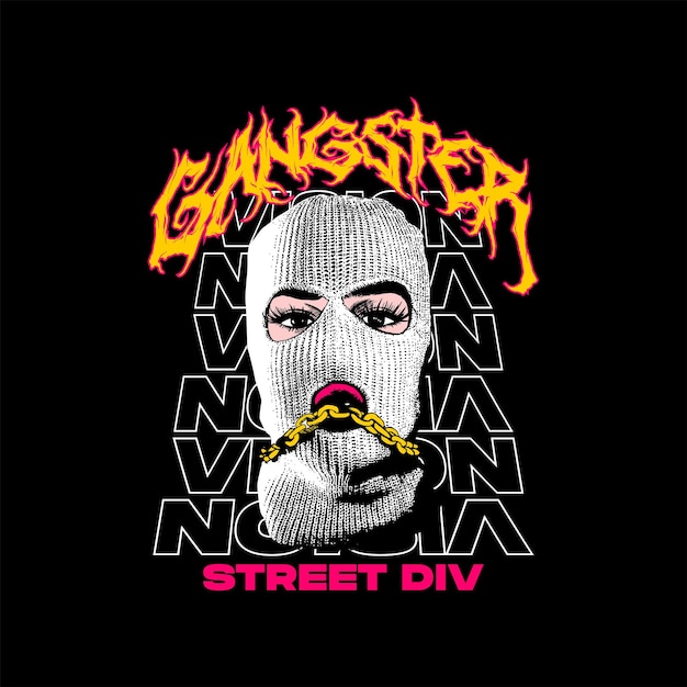 Gangster Vision Street Abstarct Vintage Wektor