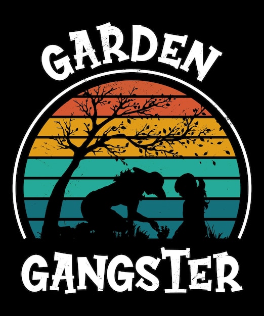 Garden Gangster Ogrodnik Ogrodnictwo Vintage Tshirt